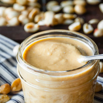 peanut butter with spoon