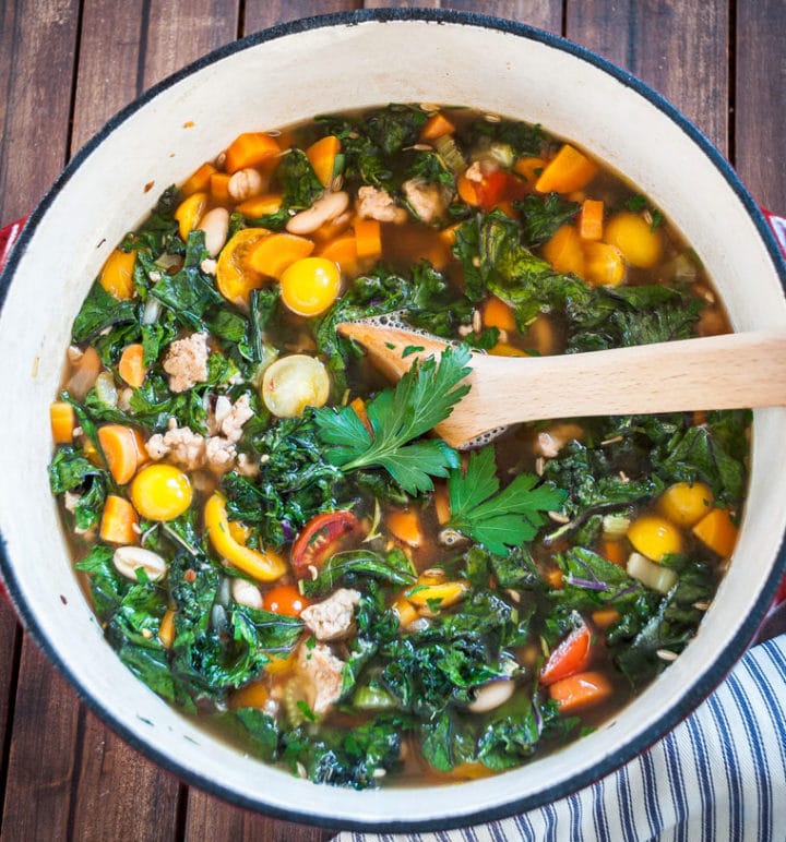 Italian Kale and White Bean Soup Recipe - AdventureBlooms