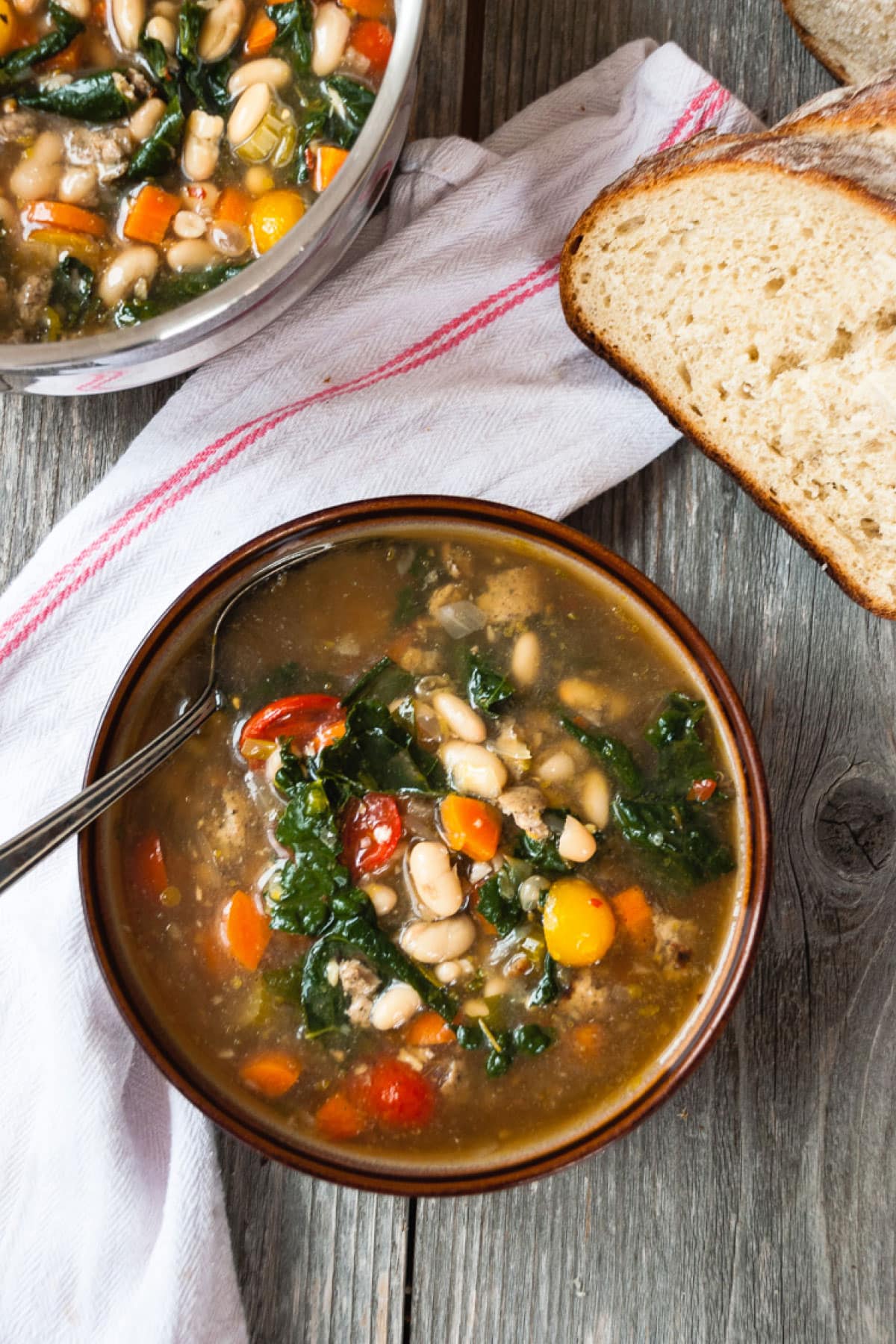 Italian Kale and White Bean Soup Recipe - AdventureBlooms