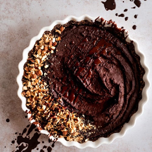 Black Bean Chocolate Mousse Tart | The Crooked Carrot