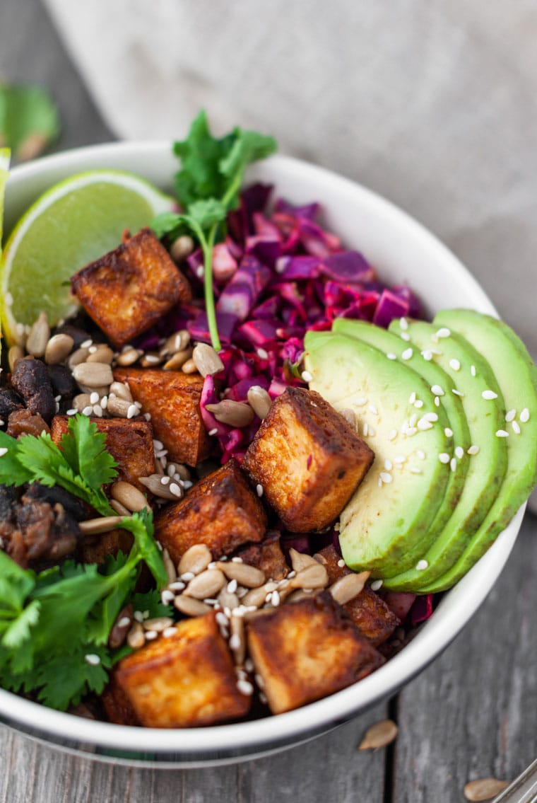 Black Bean Tofu Bowl The Crooked Carrot