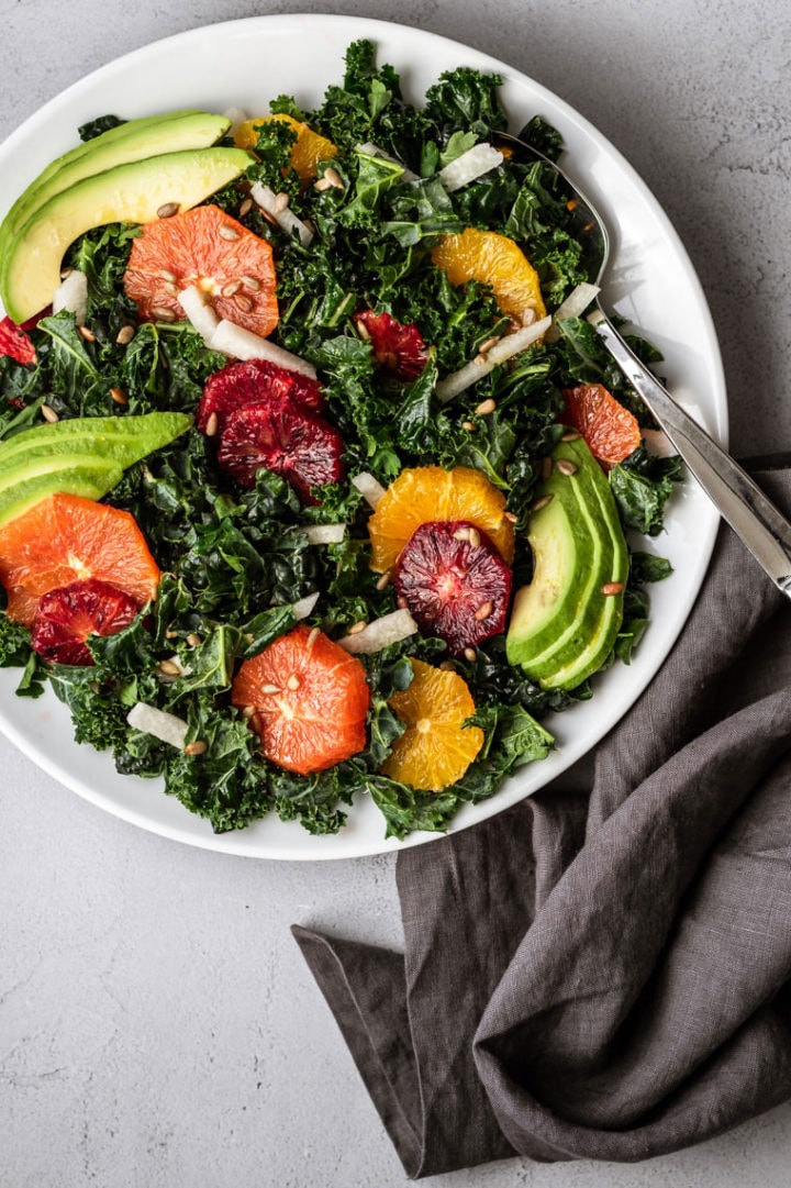 Jicama Kale Salad with Citrus The Crooked Carrot