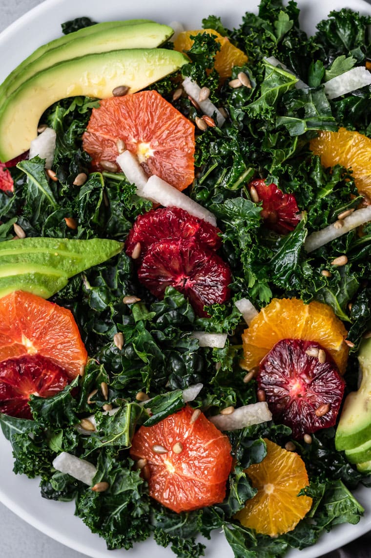 Jicama Kale Salad with Citrus The Crooked Carrot