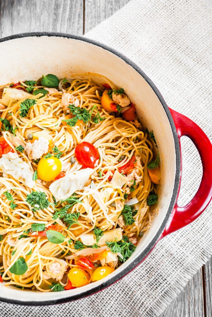 One Pot Mediterranean Pasta Recipe AdventureBlooms