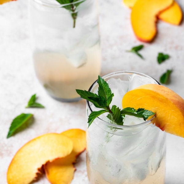 Peach Gin Fizz The Crooked Carrot