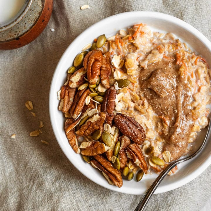 Carrot Cake Oatmeal | The Crooked Carrot