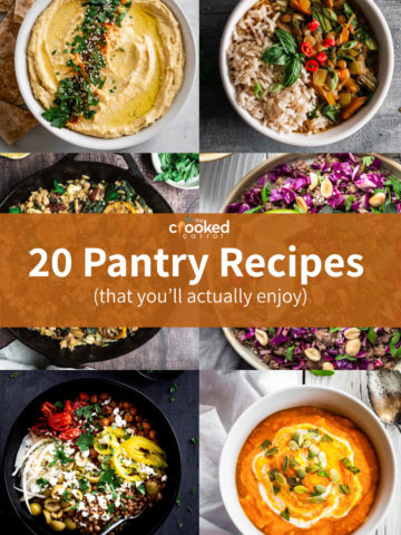 collage of pantry recipes